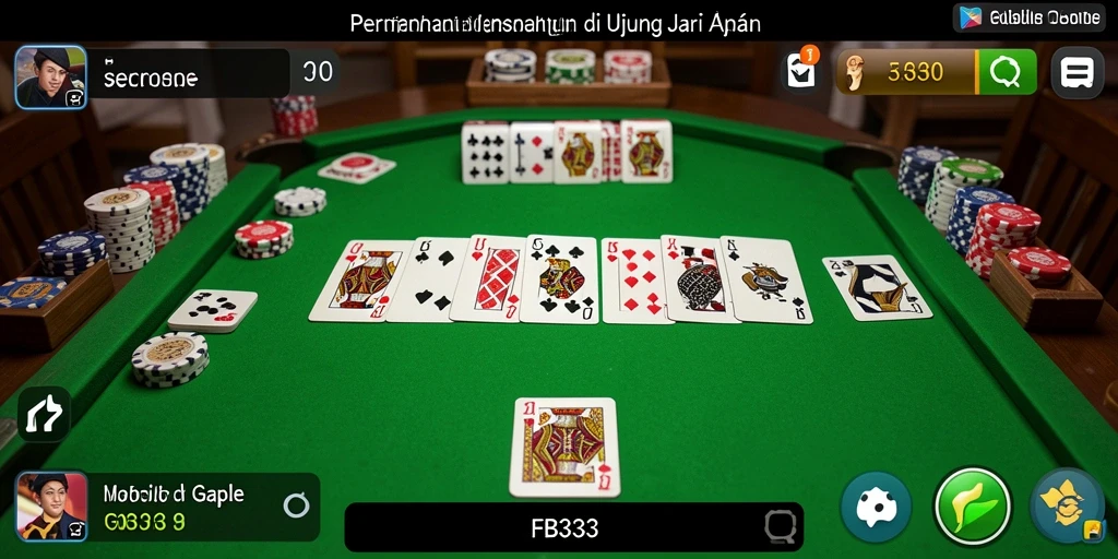 Tampilan permainan Gaple yang menarik dan interaktif.