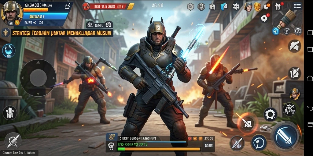 Screenshot gameplay GIGA33 yang penuh aksi dan strategi.