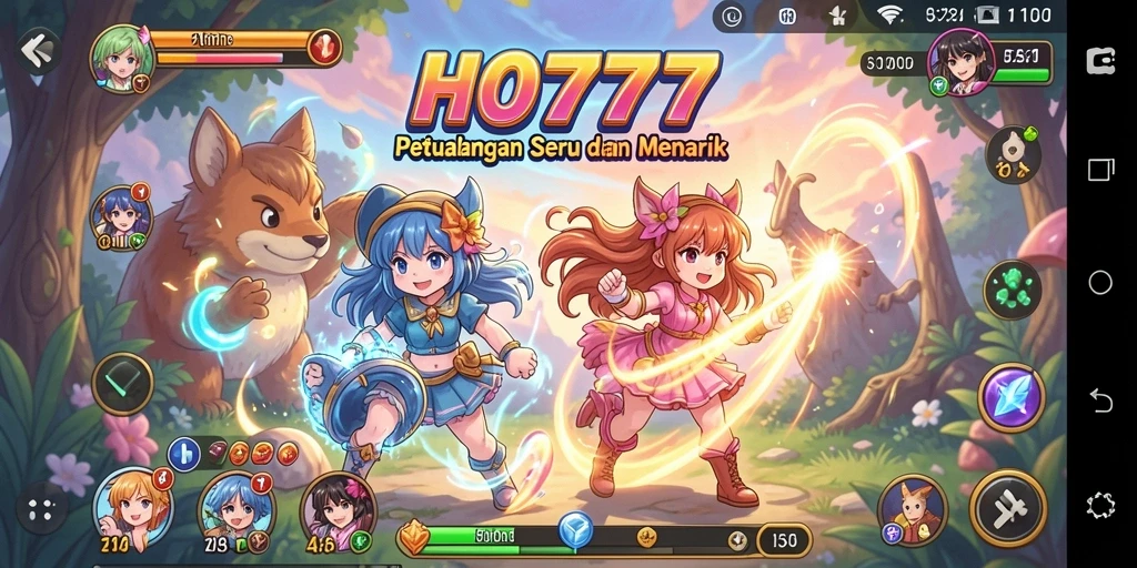 Tampilan gameplay HO777 yang penuh aksi dan karakter Anime yang menawan.