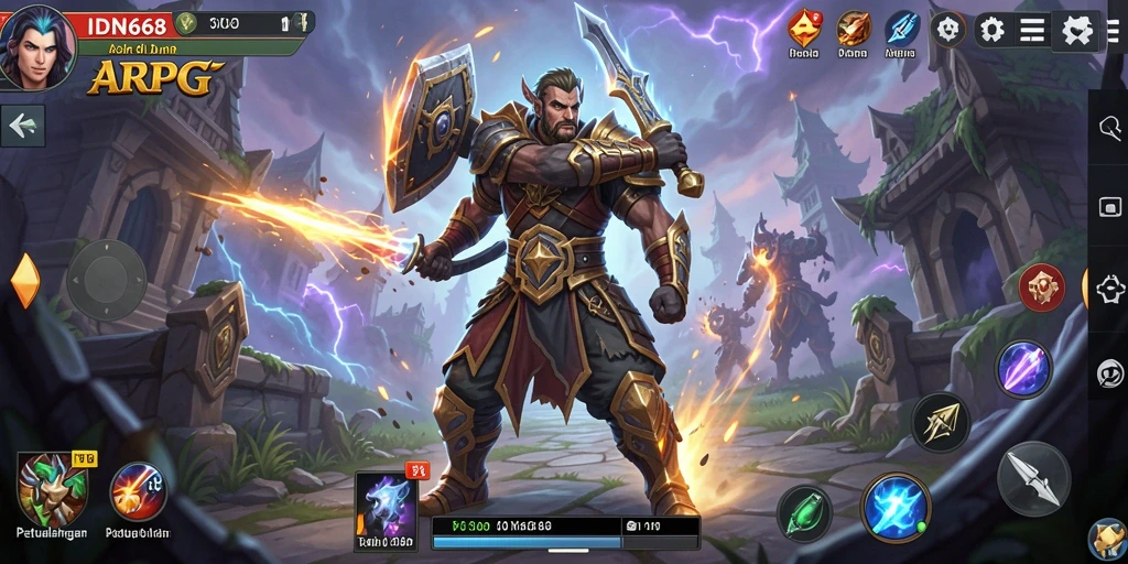 Tampilan gameplay ARPG yang menegangkan dan memukau.