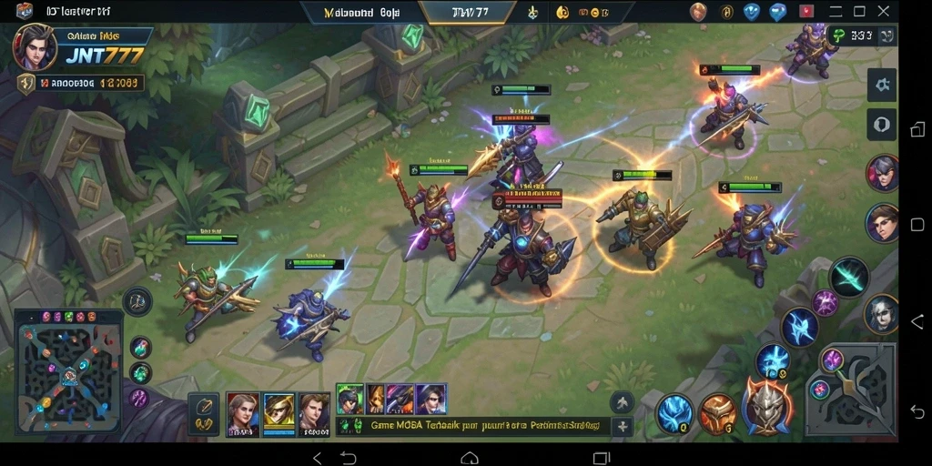 Tampilan gameplay seru dalam pertarungan JNT777