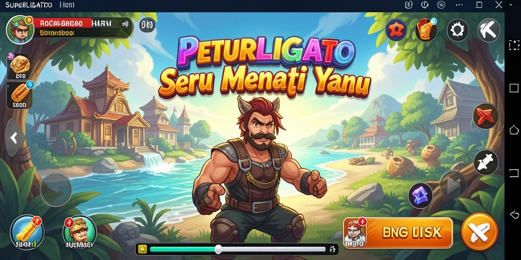 Tampilan gameplay SUPERLIGATOTO yang menarik dan penuh tantangan.